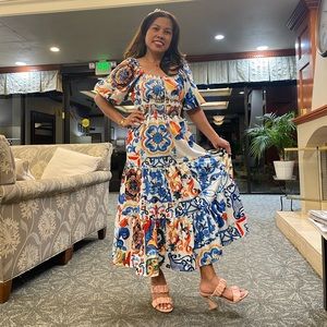 S o L D Made in Thailand, summer dress very comfortable fits small to large